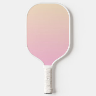 Raquette De Pickleball Arrière - plan dégradé rose pâle et jaune