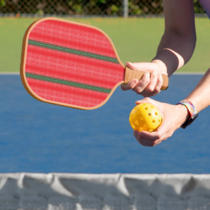Raquette De Pickleball arrière - plan rayé rouge et vert