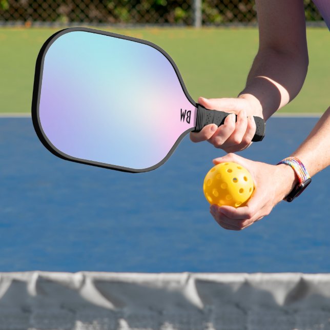 Raquette De Pickleball Arrière - plan sombre rose et bleu (Insitu)