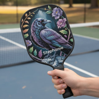 Raquette De Pickleball Art du Corbeau Noir Mystique