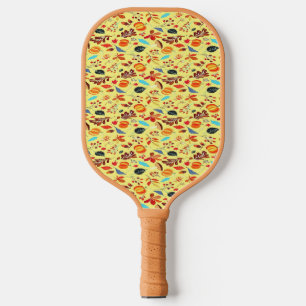 Raquette De Pickleball Automne automne sur motif jaune