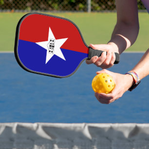 Raquette de Pickleball avec le drapeau de San Anto