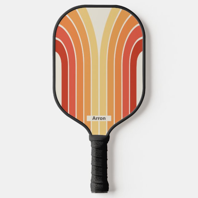 Raquette De Pickleball Bandes de bandes rétrospectives Géométriques (Recto)