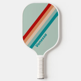 Raquette De Pickleball Bandes de seaglass pâles avec nom