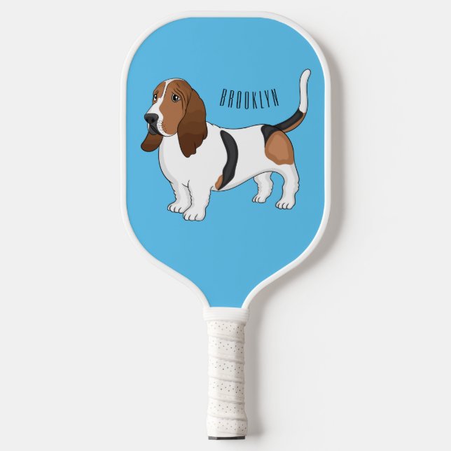 Raquette De Pickleball Basset hound dessin de chien (Recto)