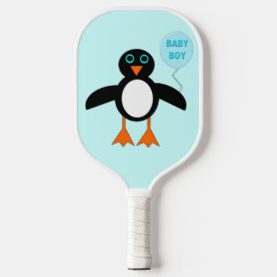 Raquette De Pickleball Bébé Bleu mignon Pingouin Garçon