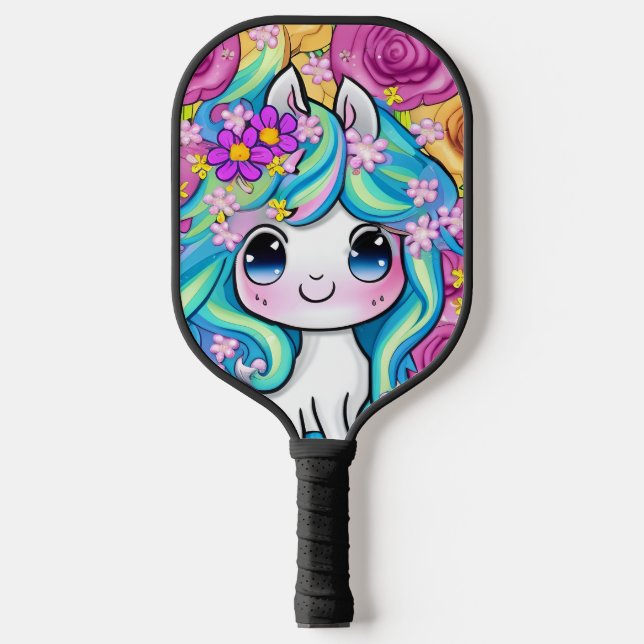 Raquette De Pickleball Bébé mignon Kawaii Pony (Recto)