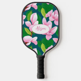 Raquette De Pickleball Belles fleurs de Magnolia rose
