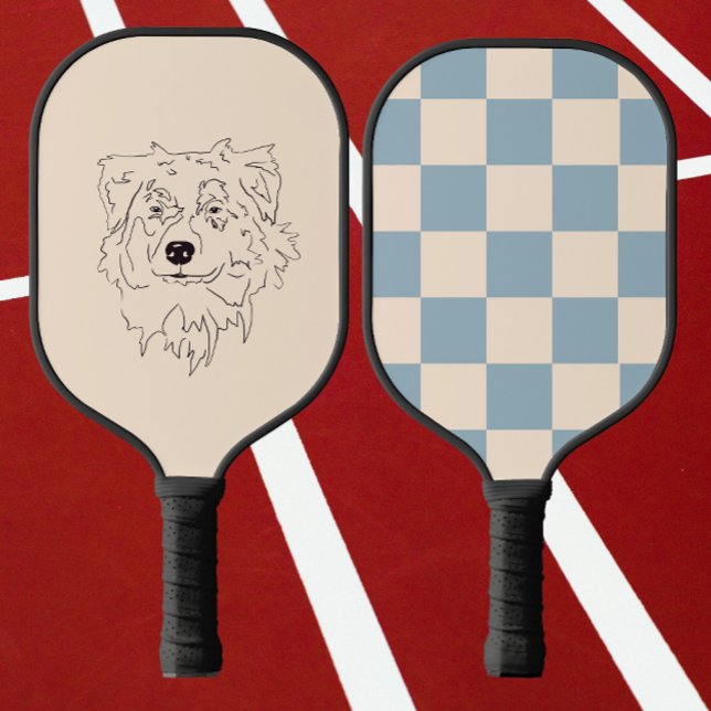 Raquette De Pickleball berger australien, dessin de chien (Créateur téléchargé)