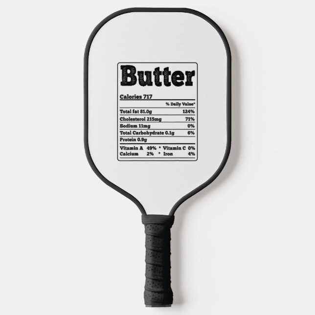 Raquette De Pickleball Beurre Faits Ingrédients Drôle Fodies Thanksgivin (Recto)