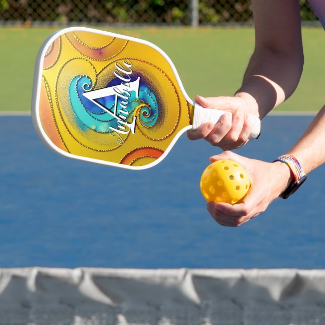 Raquette De Pickleball Bijou moderne Abstrait et métal or (Insitu)