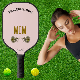 Raquette De Pickleball Birth Flower Personalized Pickleball Mom Name Gift