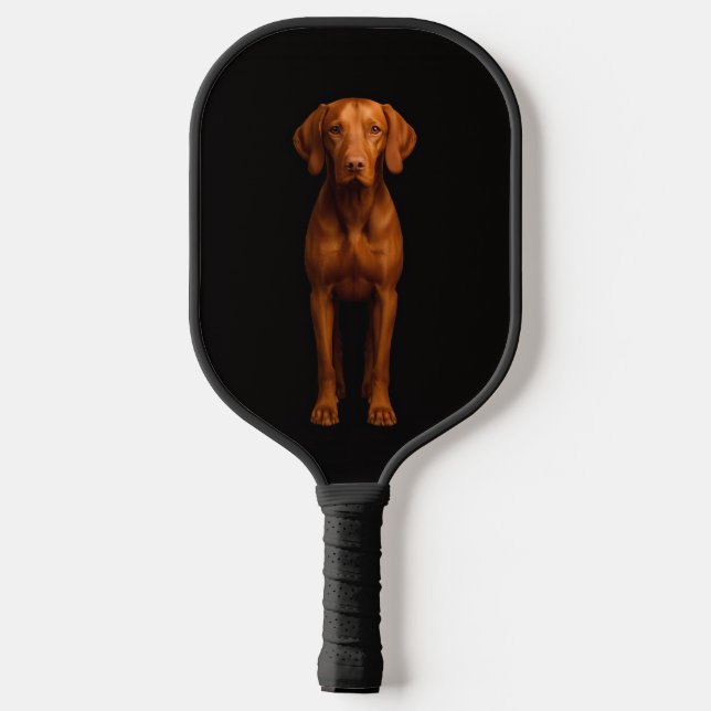 Raquette De Pickleball Black 4 Luxe Pickleball Paddle, Agile Vizsla Dog (Verso)