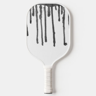 Raquette De Pickleball Black Paint Drop Stripes Pattern