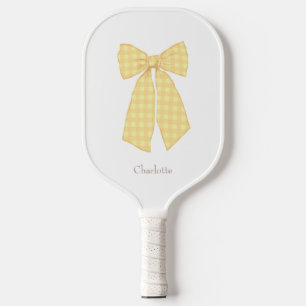 Raquette De Pickleball Blanc personnalisé En vichy coquette romantique Bo