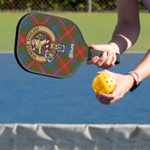 Raquette De Pickleball Blason de Clan Wilson sur tartan moderne