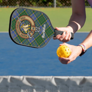 Raquette De Pickleball Blason du clan MacMillan sur tartan de chasse