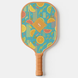 Raquette De Pickleball Bleu 80's Citrus Fruit Slices