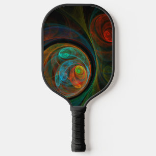 Raquette De Pickleball Bleu de renaissance Art Abstrait