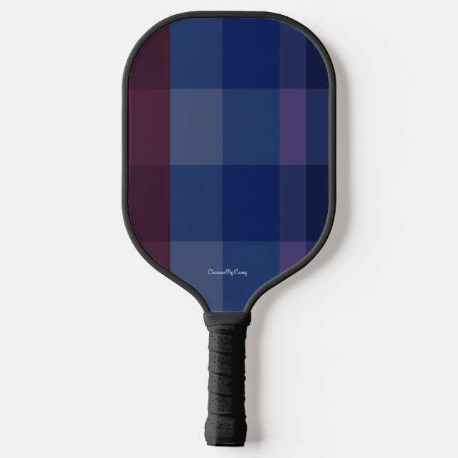 Raquette De Pickleball Bleu foncé, violet, pagaie de pickleball en marron (Verso)