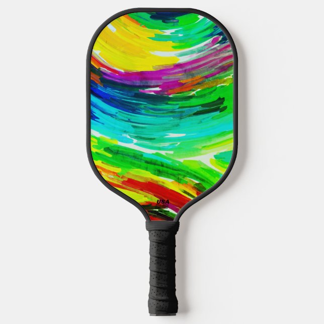 Raquette De Pickleball Bleu Jaune (Recto)