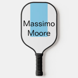 Raquette De Pickleball Bleu Noir Blanc Simple Élégant Propre Nom