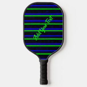 Raquette De Pickleball Bleu Noir Grandes Vertes