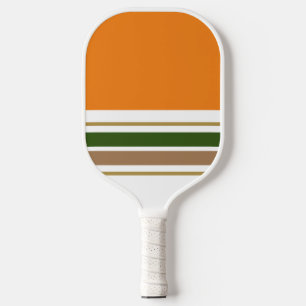 Raquette De Pickleball Blocage couleur Tangerine Vert Brown Racing rayure