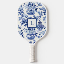 Raquette De Pickleball Blue Chinoiserie Monogram 