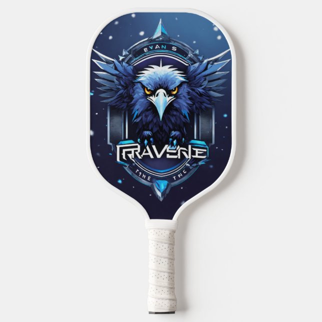 Raquette De Pickleball Blue Eagle Logo White Pickleball Paddle Cover (Recto)