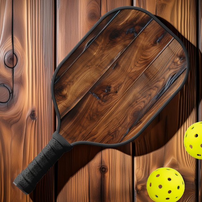 Raquette De Pickleball Bois foncé brillant (Créateur téléchargé)