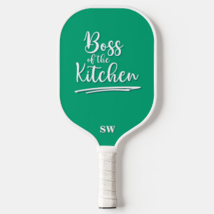 Raquette De Pickleball Boss drôle de la Monnaie de cuisine Vert Blanc Élé