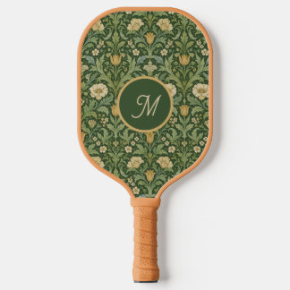 Raquette De Pickleball Botanique de style vert William Morris