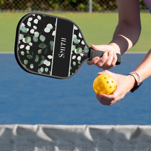 Raquette De Pickleball Botanique Feuille verdure avec nom (Insitu)