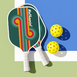 Raquette De Pickleball Boucle verte avec nom Pickleball Paddle