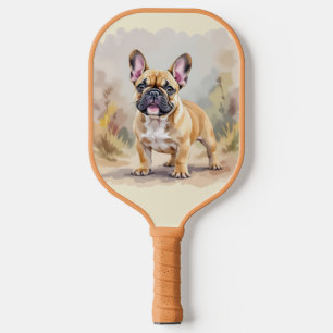 Raquette De Pickleball Bouledogue Français Brun Fauve Mignon Chien French