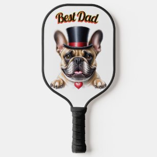 Raquette De Pickleball Bouledogue français cœur fête des pères Bulldogue