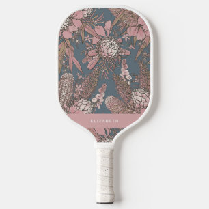 Raquette De Pickleball Bouquet de fleurs roses et roses personnalisées