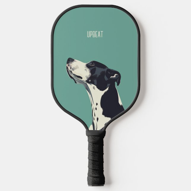 Raquette De Pickleball Boxe noire et blanche (Recto)