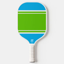 Bright Large Lime White Racing Stripes Sur Sky Blu