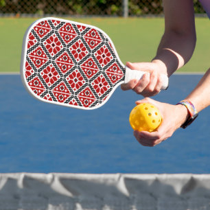 Raquette De Pickleball Broderie Ethnique Slave, Traditionnelle Balkanique