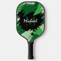 Brosse nuances de nom vert avec monogramme