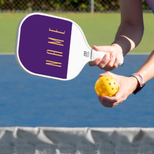 Raquette De Pickleball Brun foncé violet trois quarts Texte Accent blanc