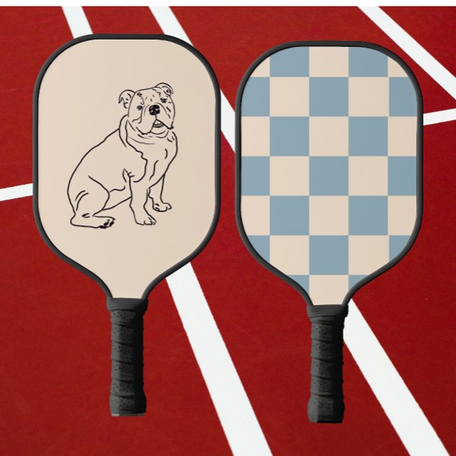 Raquette De Pickleball bulldog, dessin de chien (Créateur téléchargé)