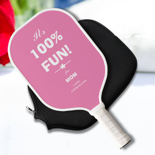 Raquette De Pickleball CADEAU DE FITNESS POUR MOM Cool Script rose
