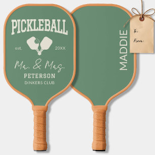 Raquette De Pickleball Cadeau de jeunes mariés Pickleball Texte personnal