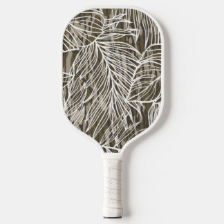Raquette De Pickleball Camo de fond de terres basses botaniques sans cout
