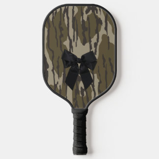 Raquette De Pickleball Camouflage de fond de vallée Ruban à nœud mignon p