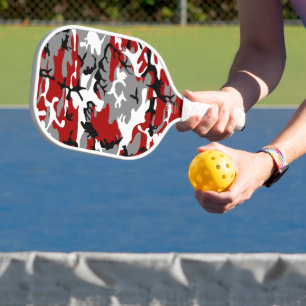 Raquette De Pickleball Camouflage rouge et gris, Militaire, Armée