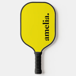Raquette De Pickleball Canary Jaune Couleur Solide Nom élégant